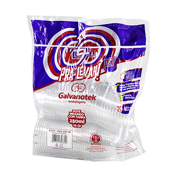 Pote Plástico Redondo 250ml G710/250 CX 450UN