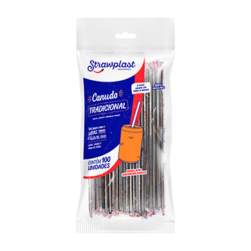 Canudo Tradicional Strawplast 21cm PCT 40UN