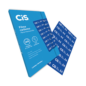 Filme Carbono CIS A4 Azul Manual CX 100fls
