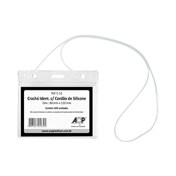 Crachá Identificador ACP 80X120mm com Alça C-11 PCT 100UN
