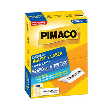 Etiqueta Pimaco 25,4X66,7 62580  7.500UN