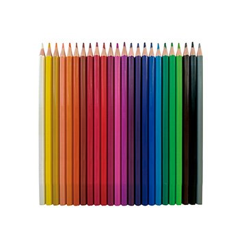 Lápis de Cor Longo 24 Cores Sextavado