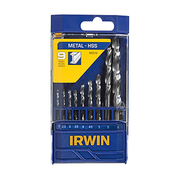 Jogo de Brocas Irwin Para Metal 2mm a 8mm 9PÇ