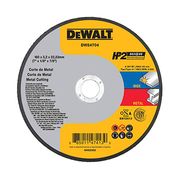 Disco Corte Dewalt Inox HP2 7 x 3,2mm x 7/8