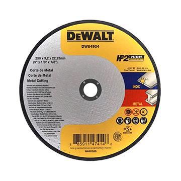 Disco Corte Dewalt Inox HP2 9 x 3,2mm x 7/8