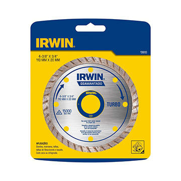 Disco Diamantado Irwin 110x20mm Turbo