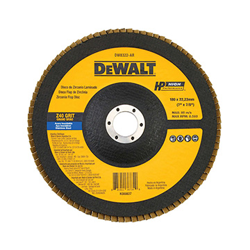 Disco Flap Dewalt 7 x 7/8 G40 Cônico