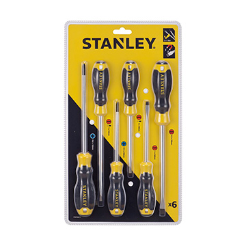 Jogo Chave Fenda e Philips Stanley Emborrachadas 6PÇ