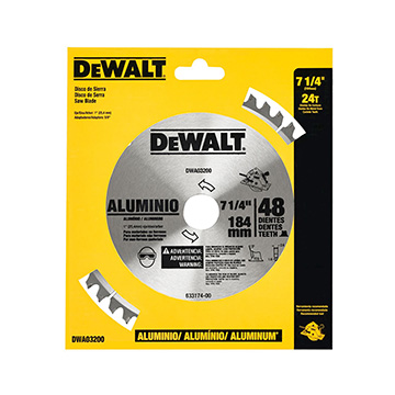 Lâmina Serra Circular Dewalt Alumínio 7 1/4 48D