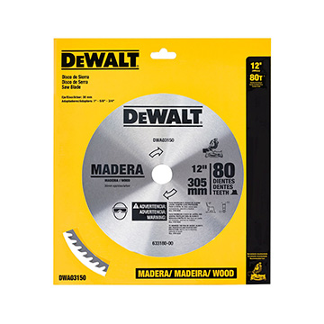 Lâmina Serra Esquadria Dewalt Madeira 12 80D