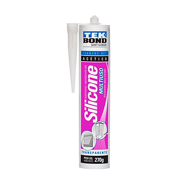 Adesivo Silicone Tekbond Acético Multiuso 270g Transparente