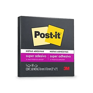 Bloco Adesivo Post-it 3M 76X76mm Preto