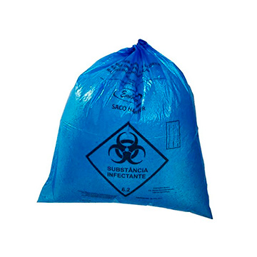 Saco para Lixo Infectante Hamper Azul 110L 50UN