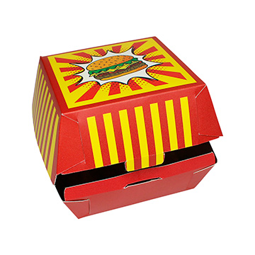 Embalagem Papel para Hamburger Tampa Articulada CX 400UN
