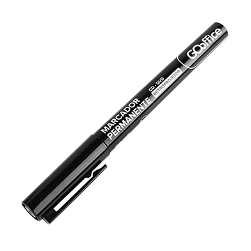 Caneta Retroprojetor CD/DVD Go Office 2mm Preta