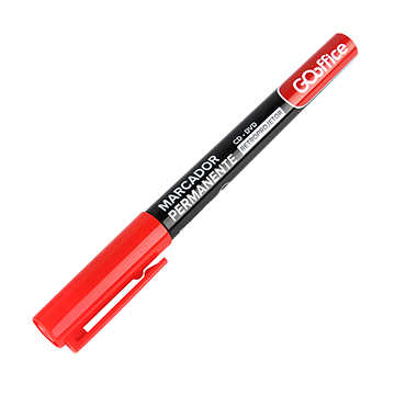 Caneta Retroprojetor CD/DVD Go Office 2mm Vermelha
