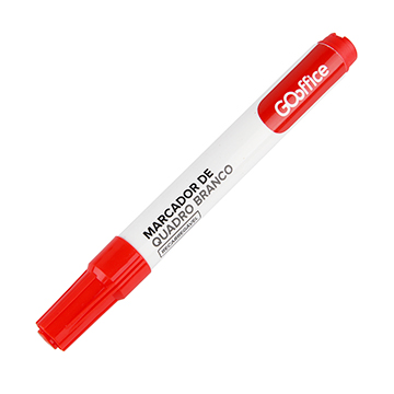 Marcador para Quadro Branco Go Office Vermelho Recarregável