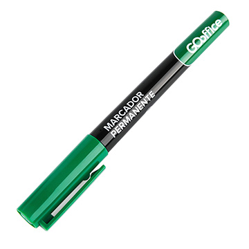 Marcador Permanente Go Office 4mm Verde