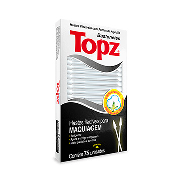 Hastes FlexÍveis Para Maquiagem Topz CX 75UN