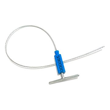 Lacre Manivela Cordoalha Aço Azul 30cm Num. Sequ. PCT 100UN