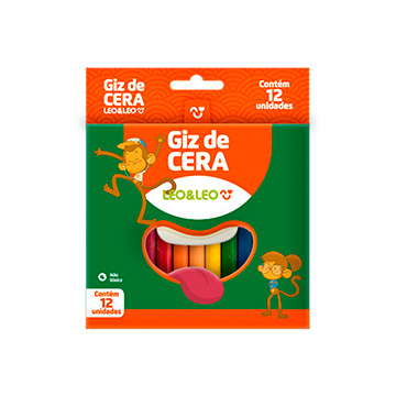 Giz de Cera Leo e Leo 12 Cores