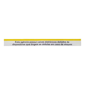 Adesivo Faixa para Vidraça Dispositivo Tinge Cédulas BB