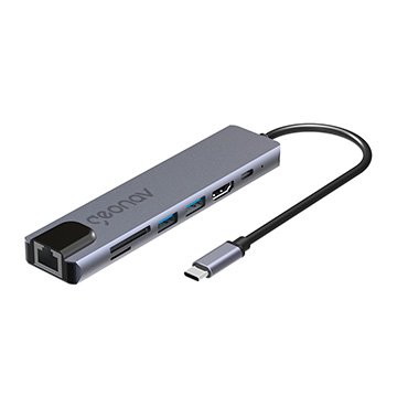 Cabo Adaptador Geonav Multiportas USB-C 7 em 1