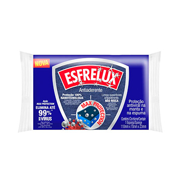Esponja Esfrelux Antiaderente Lava Louças Azul