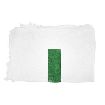 Pano de Chão Branco Tarja Verde 85g 0,45x0,65m 3UN | Profi