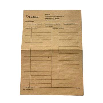 Envelope Bradesco Vai e Vem PCT 50UN