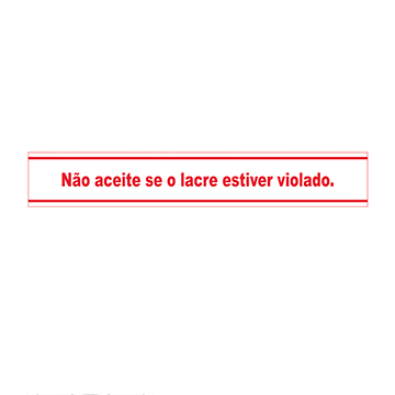 Fita Adesiva Impressa Lacre de Segurança 48mm x 50m