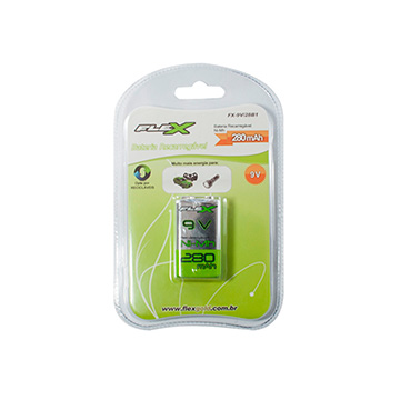 Bateria Recarregável Flex FX-9V/28B1 280mAh
