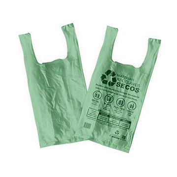 Sacola Plástica Verde SP 48x55cm 0,030m PCT 1000UN
