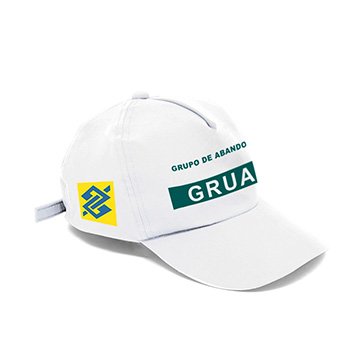 Boné Banco do Brasil Brim Branco Líder