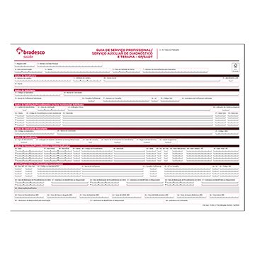 Guia de SP/SADT Bradesco Saúde PCT 100UN