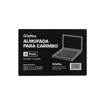 Almofada para Carimbo Go Office Nº 3 Preta