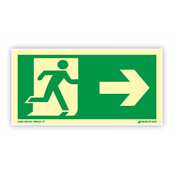 Placa Fotoluminescente Saída Emergência A 30x15cm