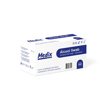 Álcool Swab 70° CX 100UN