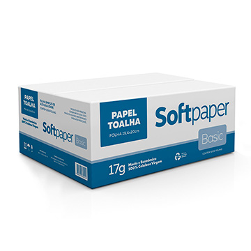 Papel Toalha Interf Softpaper Basic FS 17g CX 5.000UN