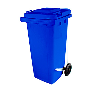 Contêiner Plástico Wite Azul com Pedal 120L