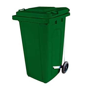 Contêiner Plástico Wite Verde com Pedal 240L