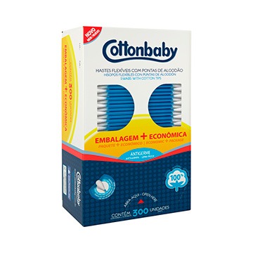 Hastes Flexíveis Cotton Baby CX 300UN