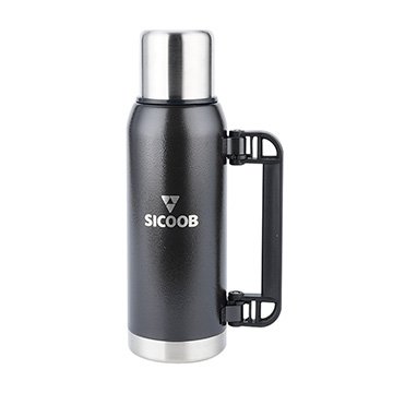 Garrafa Térmica Aço Inox 1L Sicoob