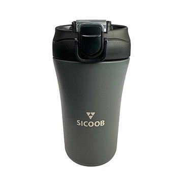 Copo Térmico em Inox Parede Dupla Sicoob 400ml