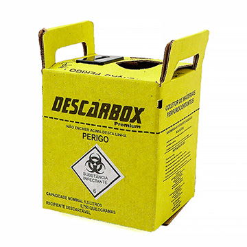 Coletor Perfuro Cortante Descarbox Descartável 1,5L