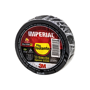 Fita Isolante 3M Imperial 18mm x 10m Preta