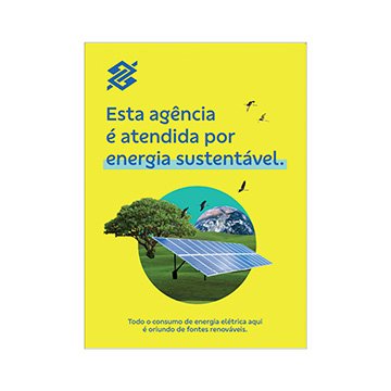 Adesivo Energia Sustentável BB 46cm X 70cm CX 250UN