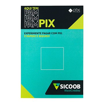 Lamina PIX Sicoob MaxiCredito PCT 25UN