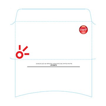 Envelope Branco Liso Claro114x229mmPCT 10UN
