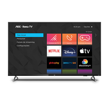 Smart TV 4K 50" AOC Roku Bivolt